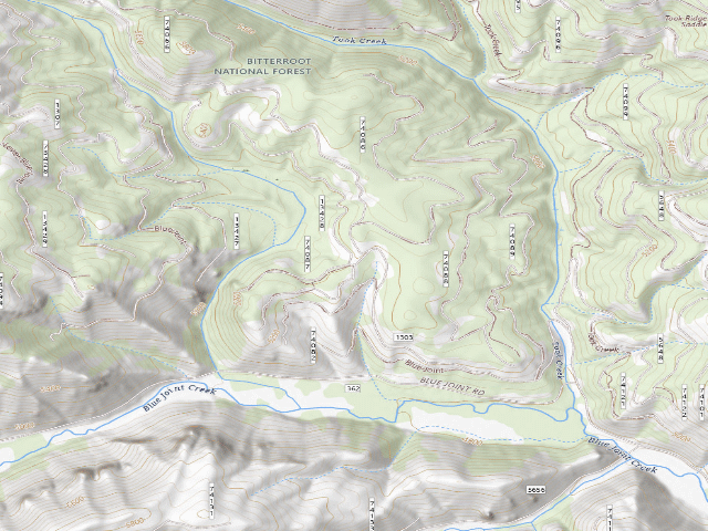 USGS topographic map of 1303 Road