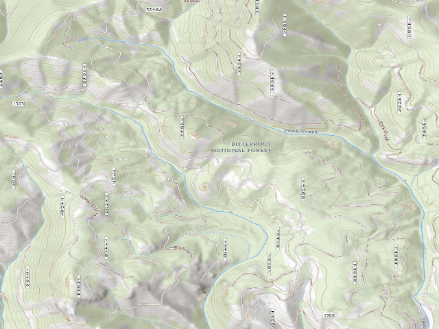 USGS topographic map of 1303 Road
