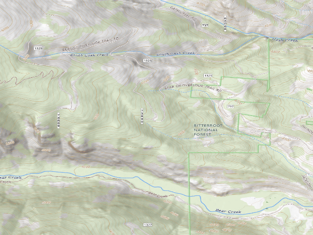USGS topographic map of 1325 Road