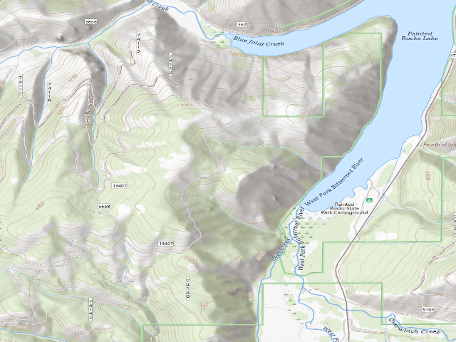 USGS topographic map of 13407 Road