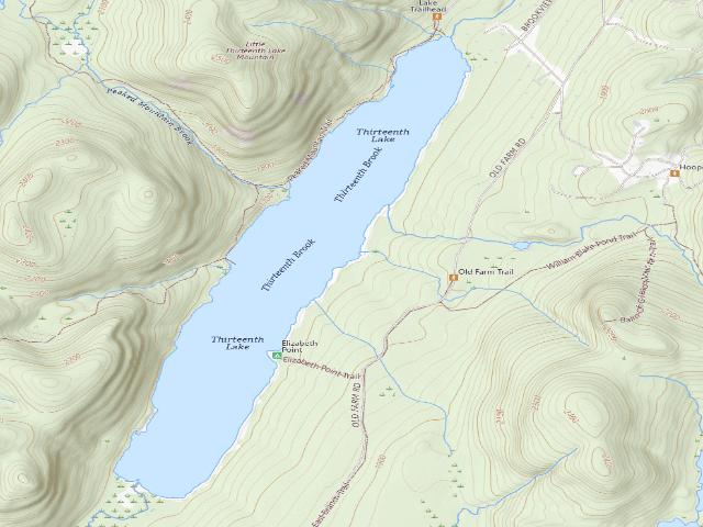 USGS topographic map of 13Th Lake Campsite 2 (Siamese Ponds Wilderness)