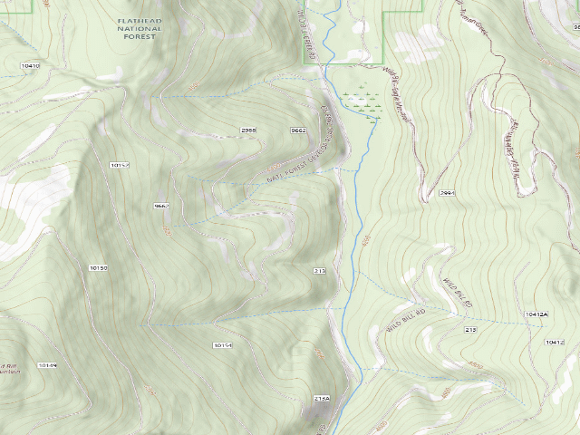 USGS topographic map of 213-9662-2 Wild Bill Area