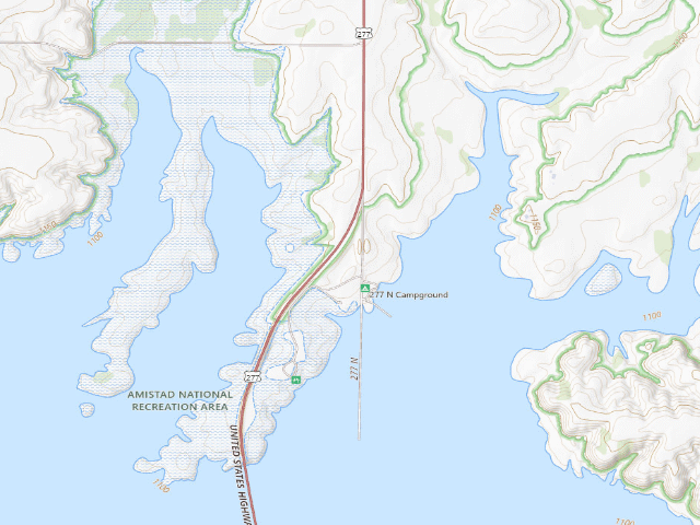 USGS topographic map of 277 North Campground
