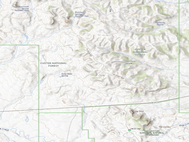 USGS topographic map of 312412 Spur Rd