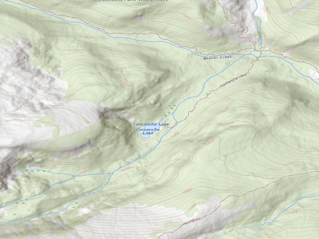 USGS topographic map of 4 dispersed campsites