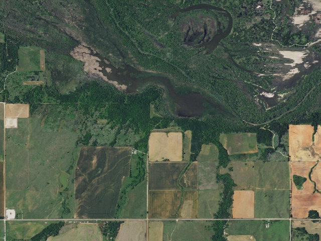 Aerial image of 4 mile Camp (Canton WMA)