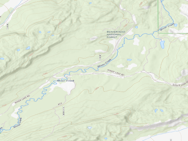 USGS topographic map of 4-Wheeler Tracks