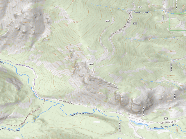 USGS topographic map of 496 Road