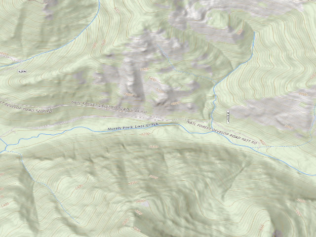 USGS topographic map of 5206-2 N Fork Lost Creek