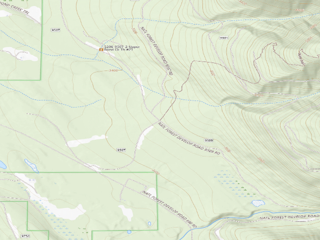 USGS topographic map of 5206-9509-3 Wire Trailhead #78