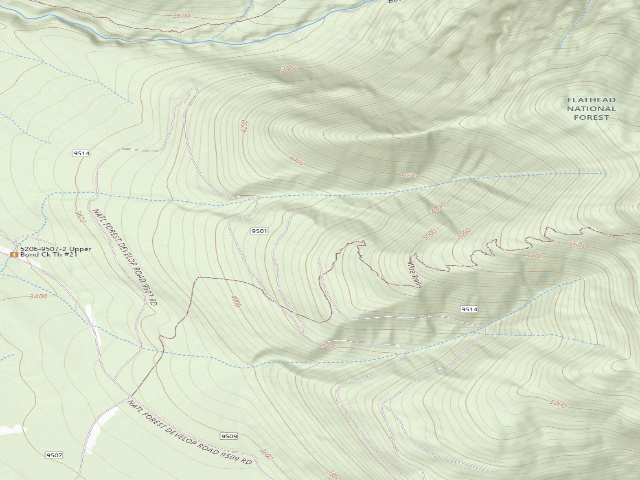USGS topographic map of 5206-9514-1 Seasonal Road Near Wire