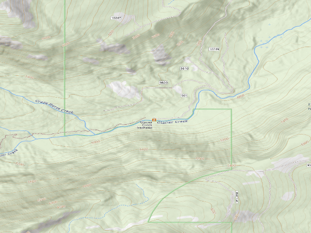USGS topographic map of 561-1 Near Glacier Creek Th
