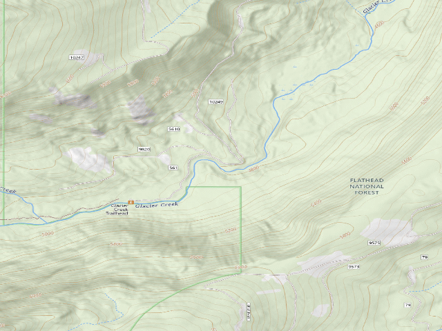 USGS topographic map of 561-A3 Glacier Creek Area