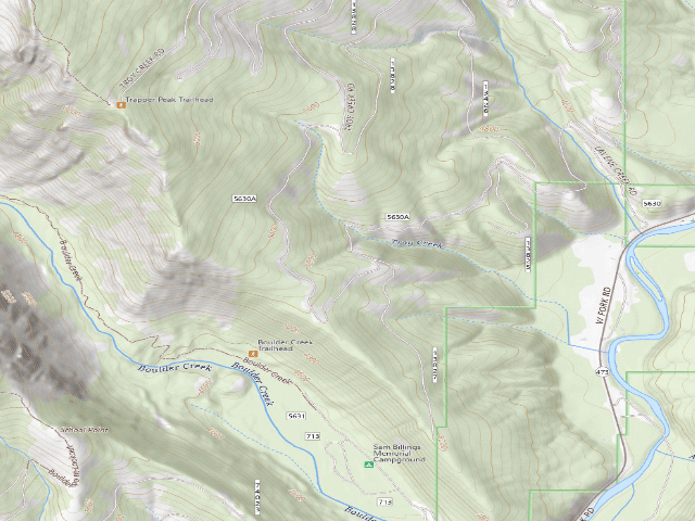 USGS topographic map of 5630 A Road