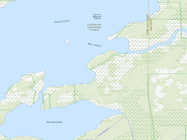 USGS topographic map of 7 Beaver Lake