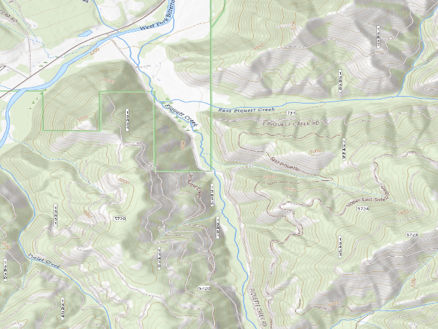 USGS topographic map of 730 Road