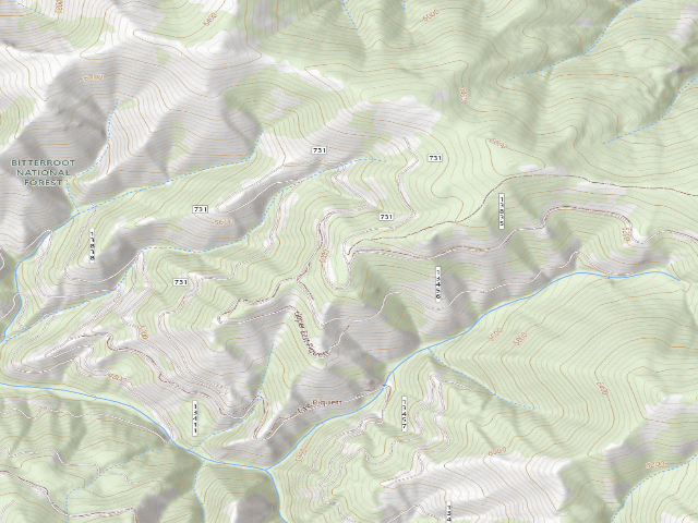 USGS topographic map of 731 Road