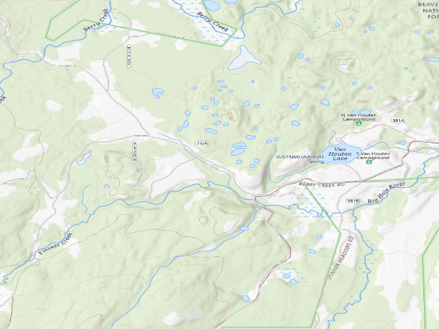 USGS topographic map of 7325 Site 2