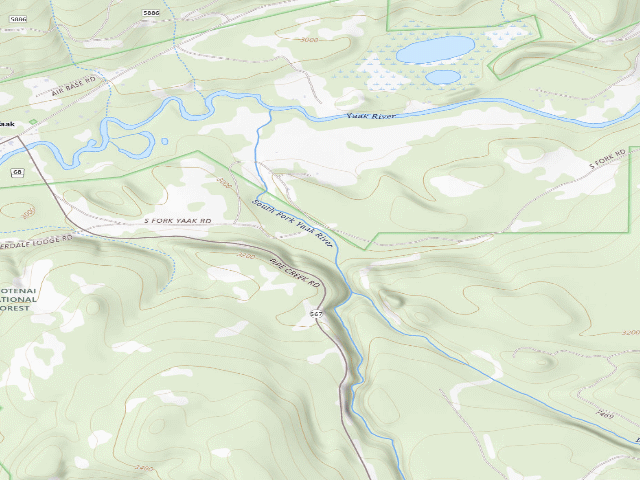 USGS topographic map of 7460Sforkyaakriver