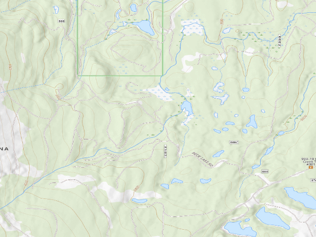 USGS topographic map of 888-3 Peck Lake Area