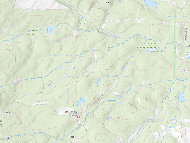 USGS topographic map of  903-10 Cold-Elk Ridge Area