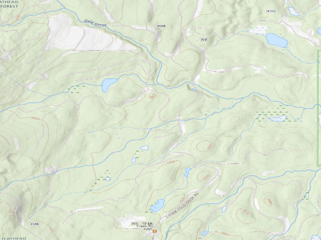 USGS topographic map of 903-11 Cold-Elk Ridge Area