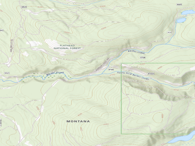 USGS topographic map of 905-9668-1 Barber Area