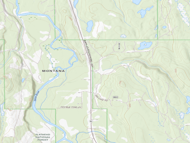 USGS topographic map of 9758-1 Goat Creek Area