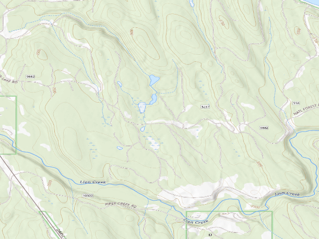 USGS topographic map of 9882-10 Van Lake Rd