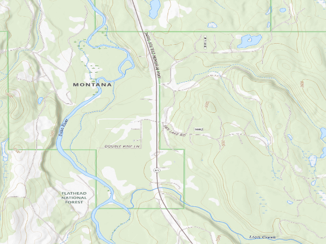 USGS topographic map of 9882-13 Van Lake Rd