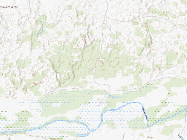 USGS topographic map of A Frame (Beaver River WMA)