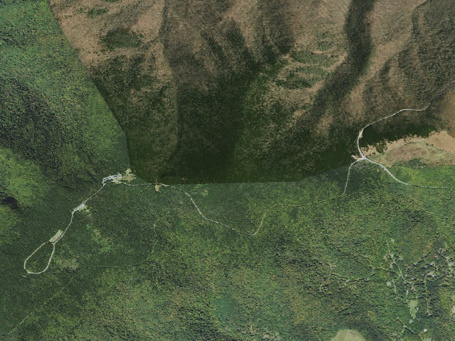 Aerial image of A.T. Roan High Knob Shelter