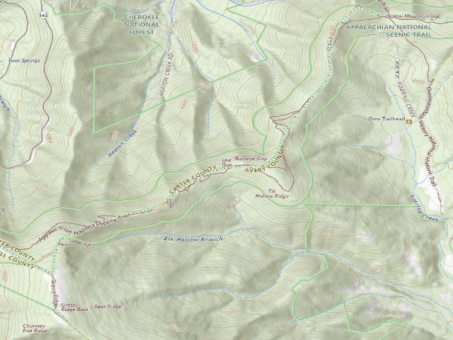 USGS topographic map of A.T. Stan Murray Shelter