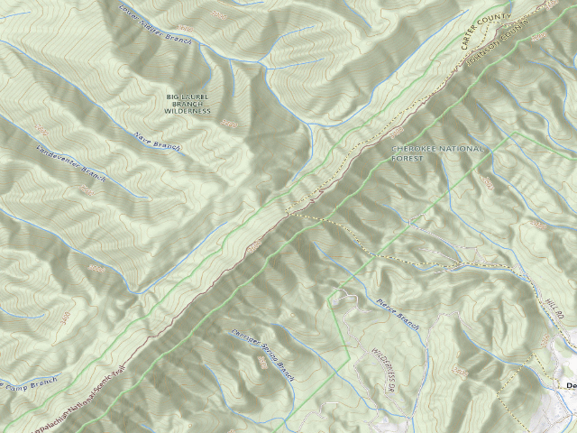 USGS topographic map of A.T. Vandeventer Shelter