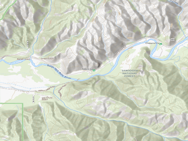 USGS topographic map of Abbott Cg