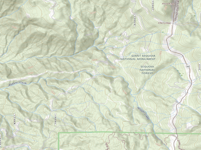 USGS topographic map of Abbott Creek