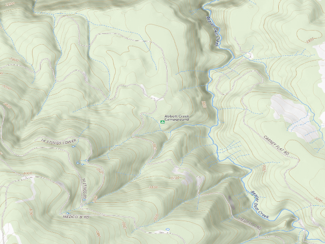USGS topographic map of Abbott Creek Campground