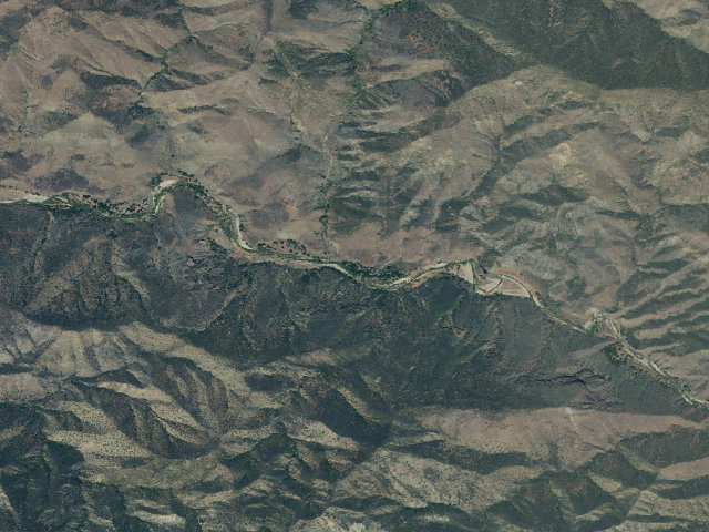 Aerial image of Abel Canyon Campground