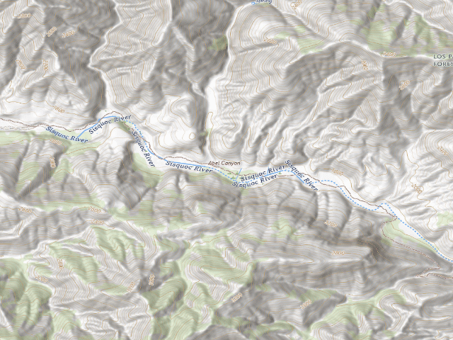 USGS topographic map of Abel Canyon Campground