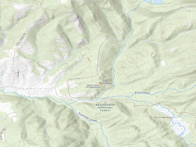 USGS topographic map of Above Camp Ground