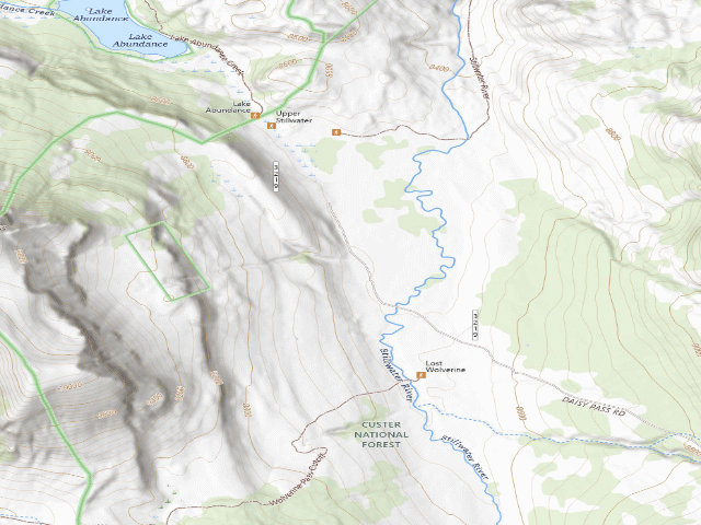 USGS topographic map of Abundance-007