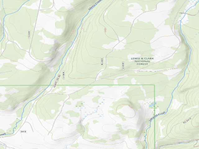 USGS topographic map of Adams Creek-6414-02
