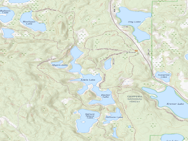 USGS topographic map of Adele Lake (M1)