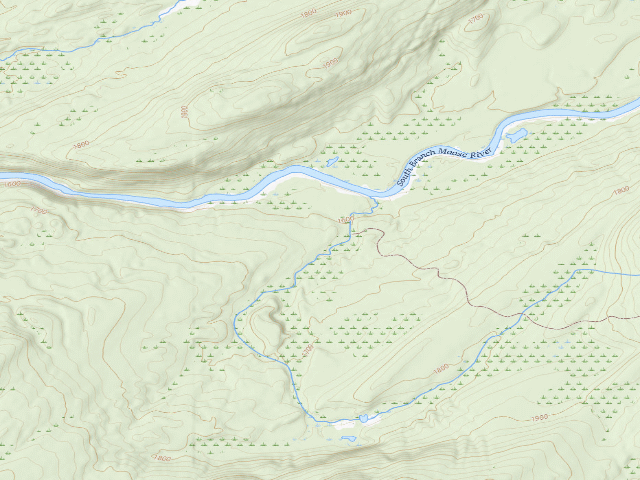 USGS topographic map of Administrative Road Campsite (Black River Wild Forest)