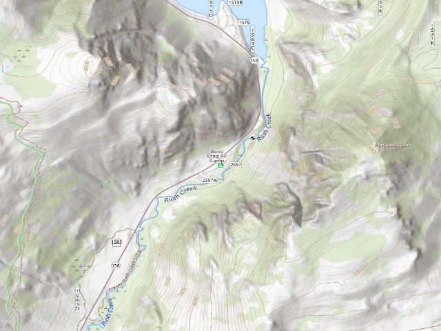 USGS topographic map of Aerie Crag Rv Camp