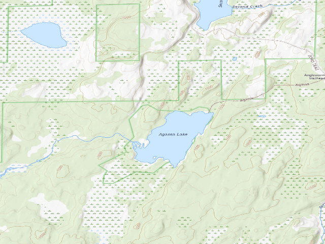 USGS topographic map of Agassa Lake Site 1
