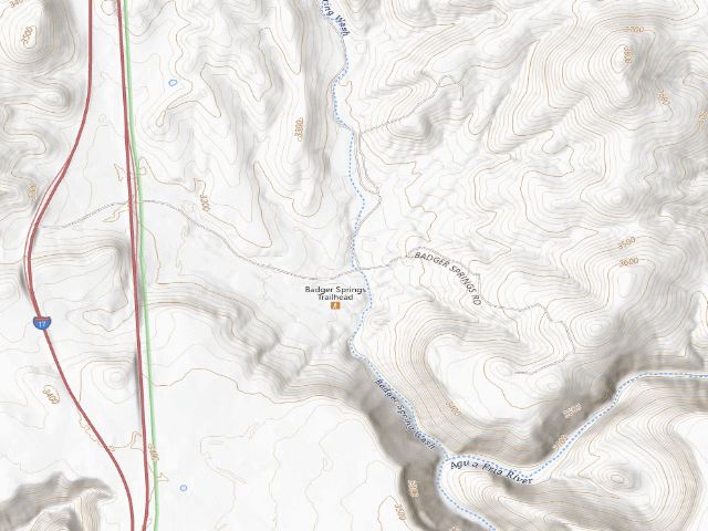USGS topographic map of Agua Fria National Monument