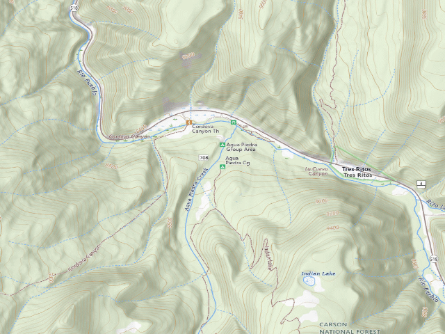 USGS topographic map of Agua Piedra Cg
