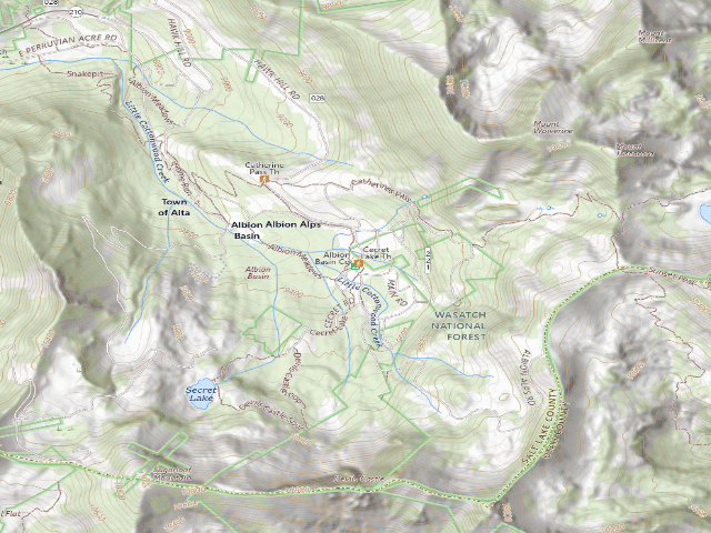 USGS topographic map of Albion Basin