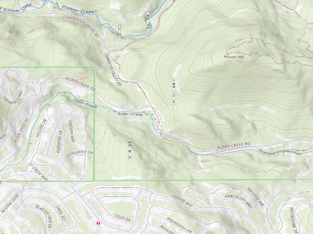 USGS topographic map of Alder Creek